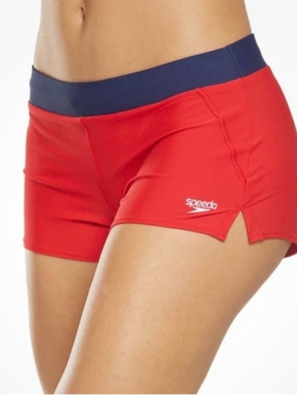 Speedo Red Swim Shorts life guard ladies Large New with Tags